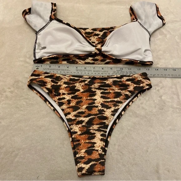 SHEIN Leopard Print Bikini - Brown and Black - Picture 13 of 16